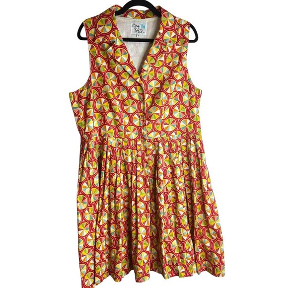 Bea & Dot by ModCloth Palette on Parade Fit & Flare Dress 1X Vintage Style Retro - Picture 6 of 8